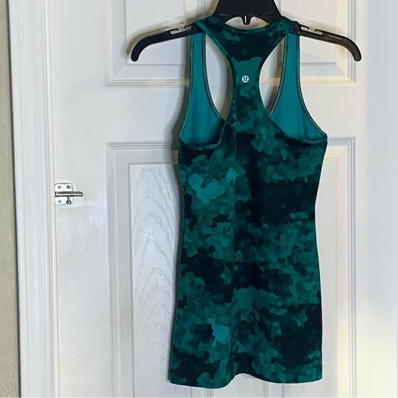Lululemon Cool Racerback Clouded Dreams Cosmic Teal Multi Size 4 - Picture 5 of 8